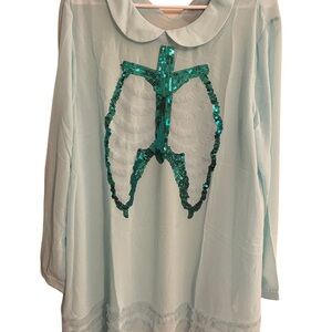 NWT Iron Fist Blue Dead Mermaid Walking Dress Sz XL